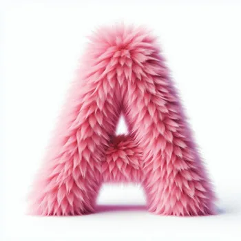 Pink Fur Effect Letter A-1