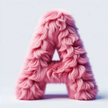 Pink Fur Effect Letter A-2