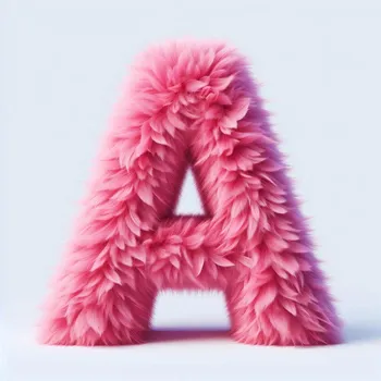 Pink Fur Effect Letter A-3