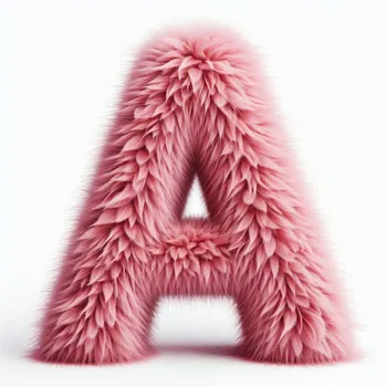 Pink Fur Effect Letter A-4