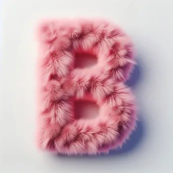 Pink Fur Effect Letter B-1