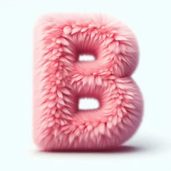 Pink Fur Effect Letter B-2