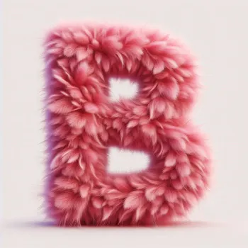 Pink Fur Effect Letter B-3