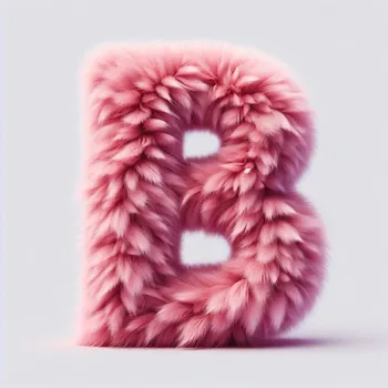 Pink Fur Effect Letter B-4