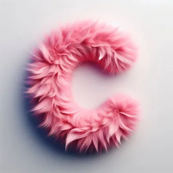 Pink Fur Effect Letter C-3