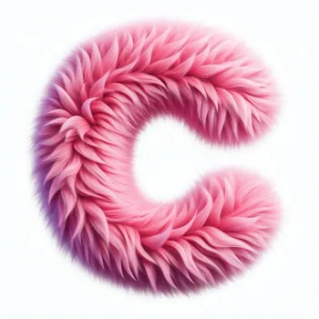 Pink Fur Effect Letter C-4