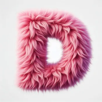 Pink Fur Effect Letter D-1