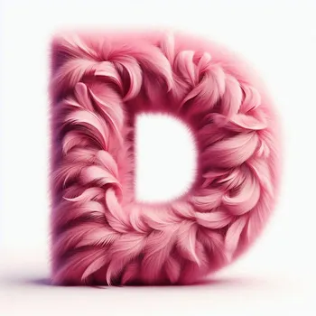 Pink Fur Effect Letter D-3