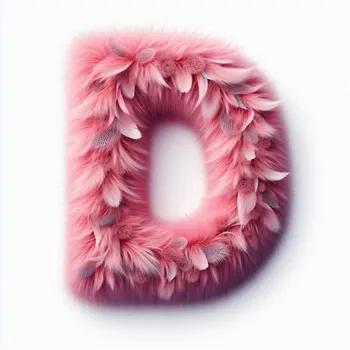 Pink Fur Effect Letter D-4