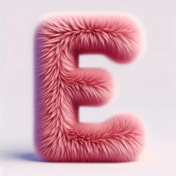 Pink Fur Effect Letter E-1