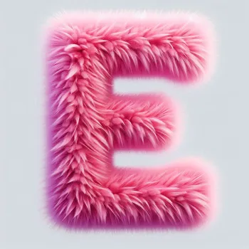 Pink Fur Effect Letter E-2