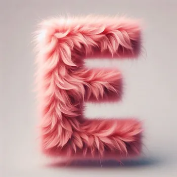 Pink Fur Effect Letter E-3