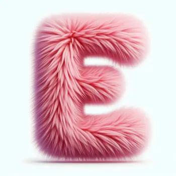 Pink Fur Effect Letter E-4