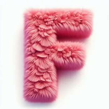 Pink Fur Effect Letter F-2