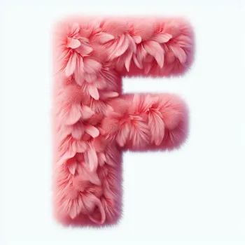 Pink Fur Effect Letter F-3