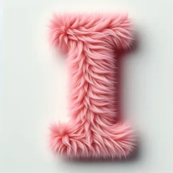 Pink Fur Effect Letter I-2