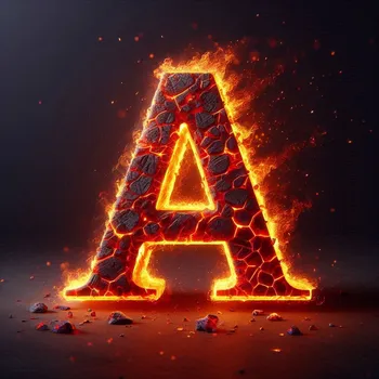 Radiant Ember Letter A-1