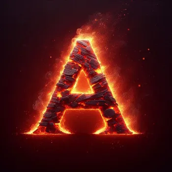 Radiant Ember Letter A-2