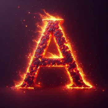 Radiant Ember Letter A-3