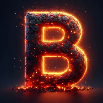 Radiant Ember Letter B-1