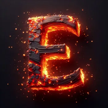 Radiant Ember Letter E-2