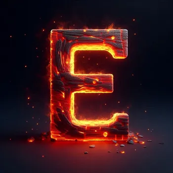 Radiant Ember Letter E-3