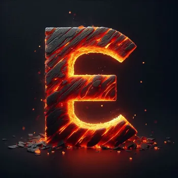 Radiant Ember Letter E-4