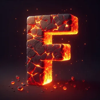 Radiant Ember Letter F-1