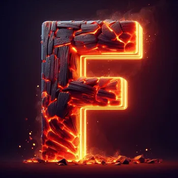 Radiant Ember Letter F-4