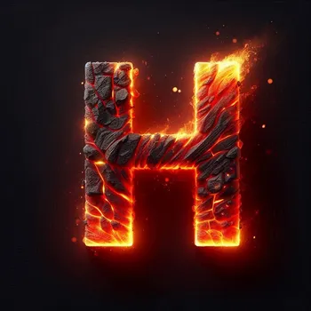 Radiant Ember Letter H-2