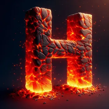 Radiant Ember Letter H-3