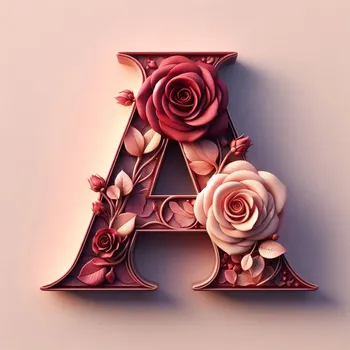 Rose Flower Letter A-2