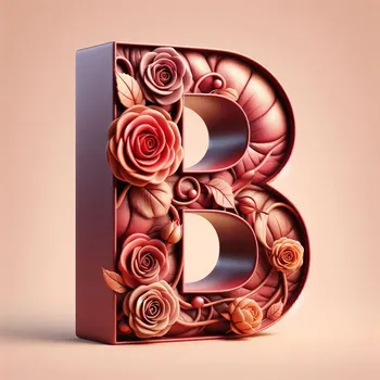 Rose Flower Letter B-2