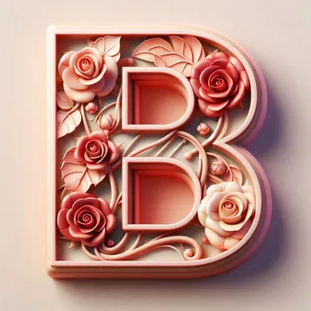 Rose Flower Letter B-4