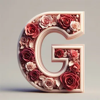 Rose Flower Letter G-1