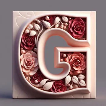 Rose Flower Letter G-2