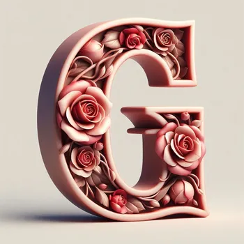 Rose Flower Letter G-3