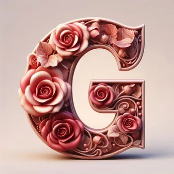 Rose Flower Letter G-4