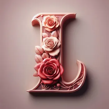 Rose Flower Letter I-1