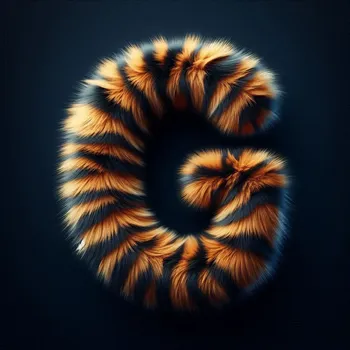 Tiger Skin Fur Effect Letter G-1