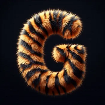 Tiger Skin Fur Effect Letter G-4