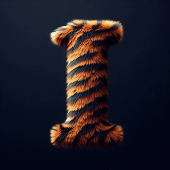 Tiger Skin Fur Effect Letter I-3