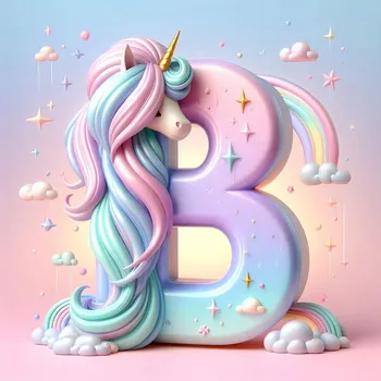 Unicorn Effect Letter B-2