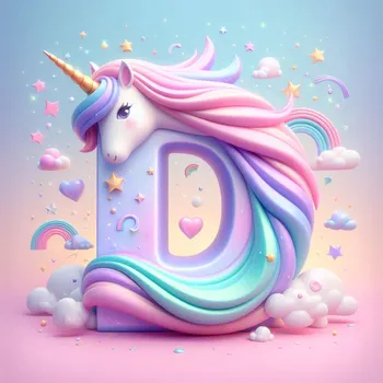 Unicorn Effect Letter D-4