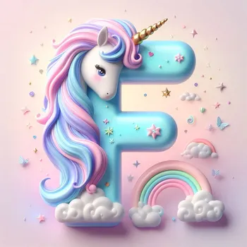 Unicorn Effect Letter F-1