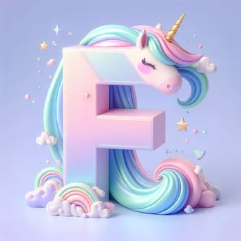 Unicorn Effect Letter F-2