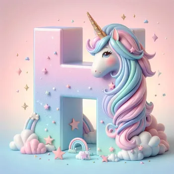 Unicorn Effect Letter H-1