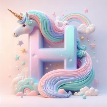 Unicorn Effect Letter H-3