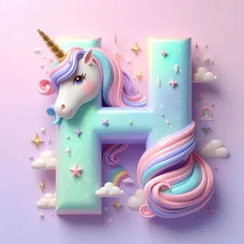 Unicorn Effect Letter H-4