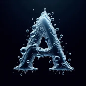 Water Effect Letter A-1